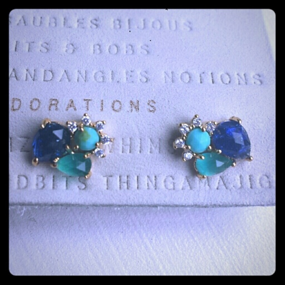 Anthropologie Shirley Post Labradorite Earrings - Picture 4 of 5